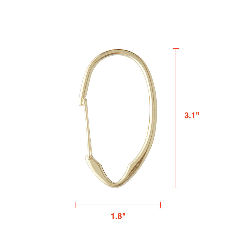 Zinc Shower Curtain Hook (Set of 12)